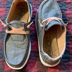 Hey Dude Gray and Pink Women's Sneakers peach and grey color like new